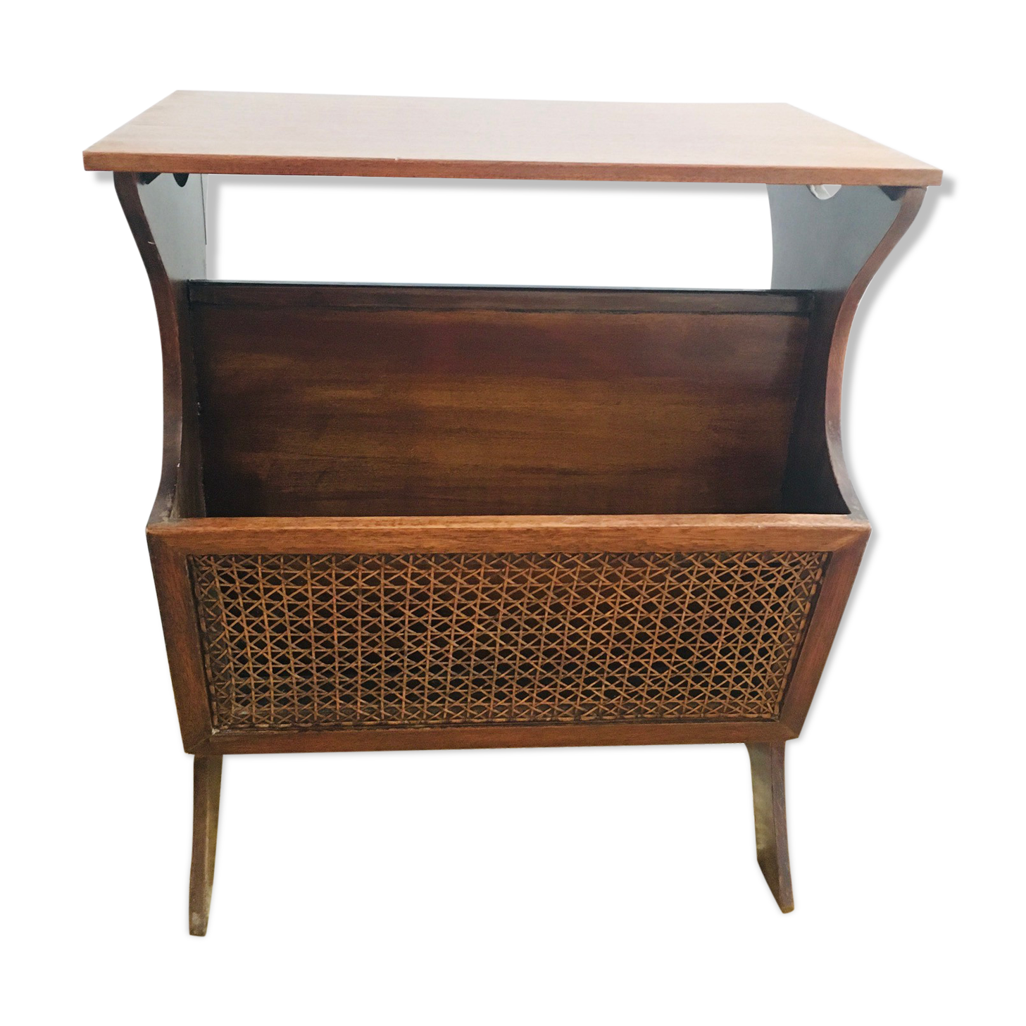 Magazine holder with tablet and canning