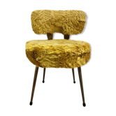 Chaise vintage en moumoute