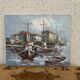Beautiful oil painting on canvas Marine Signed Bonnett
