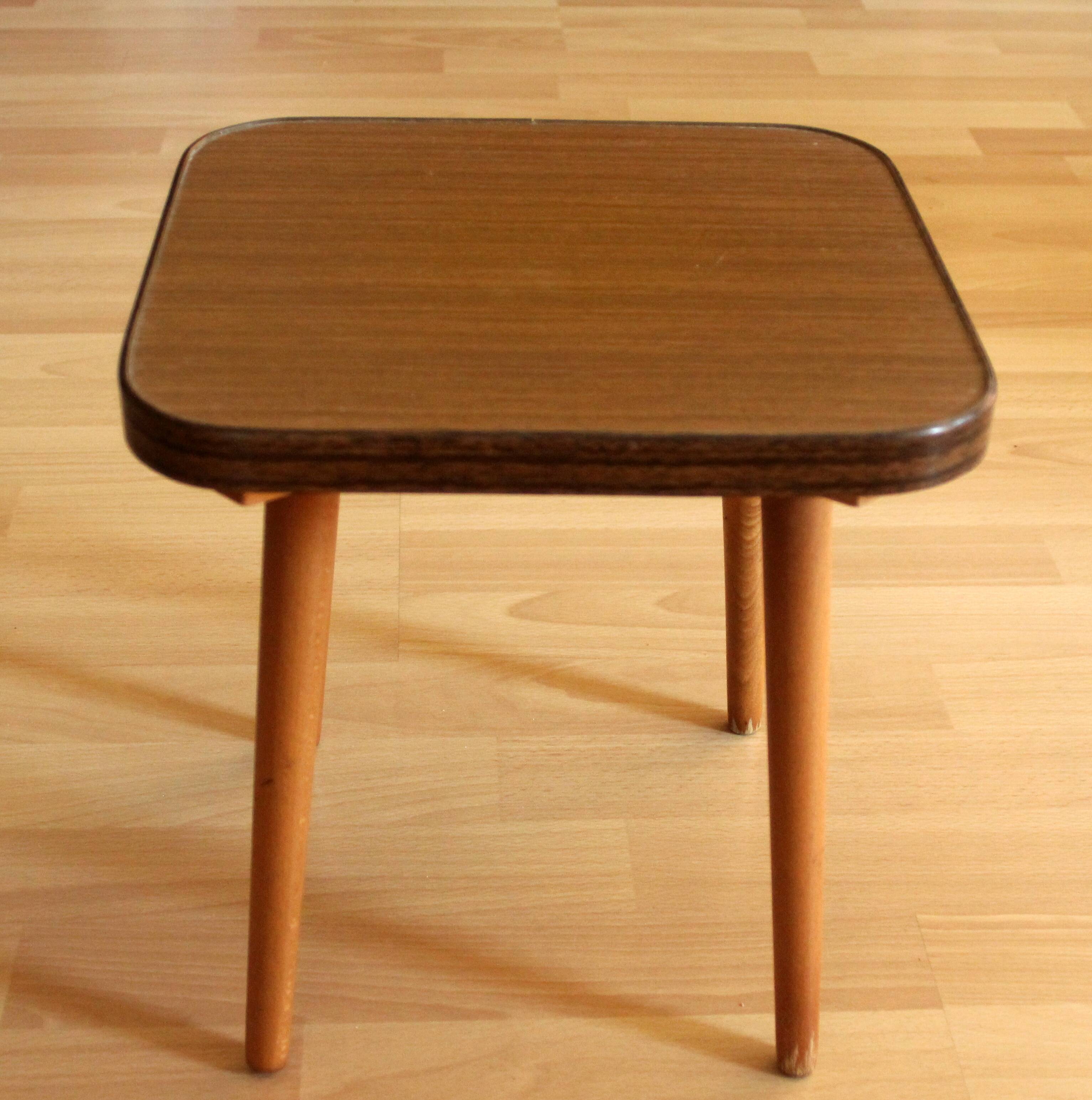 Rockabilly wooden plant stand, vintage from the 1950s