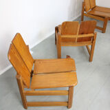 Vintage scandinavian pine lounge chair