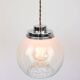 Mid-century italian chrome and murano glass pendant lamp