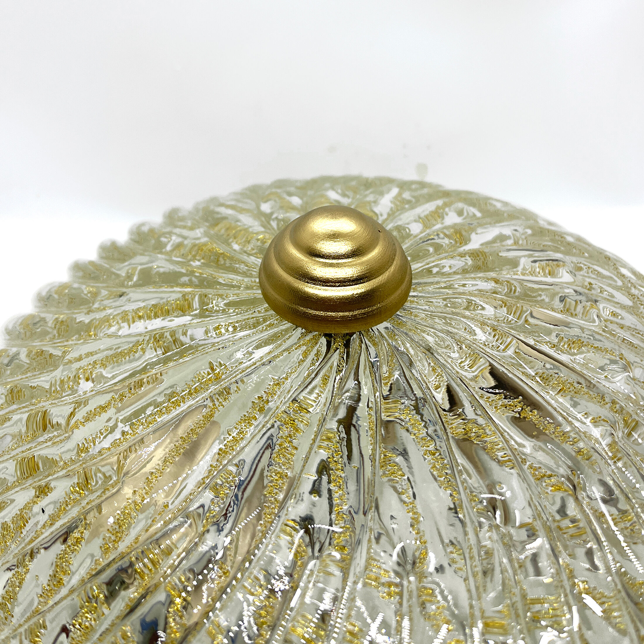 Large ice glass ceiling lamp, Massive, Germany, 1970s