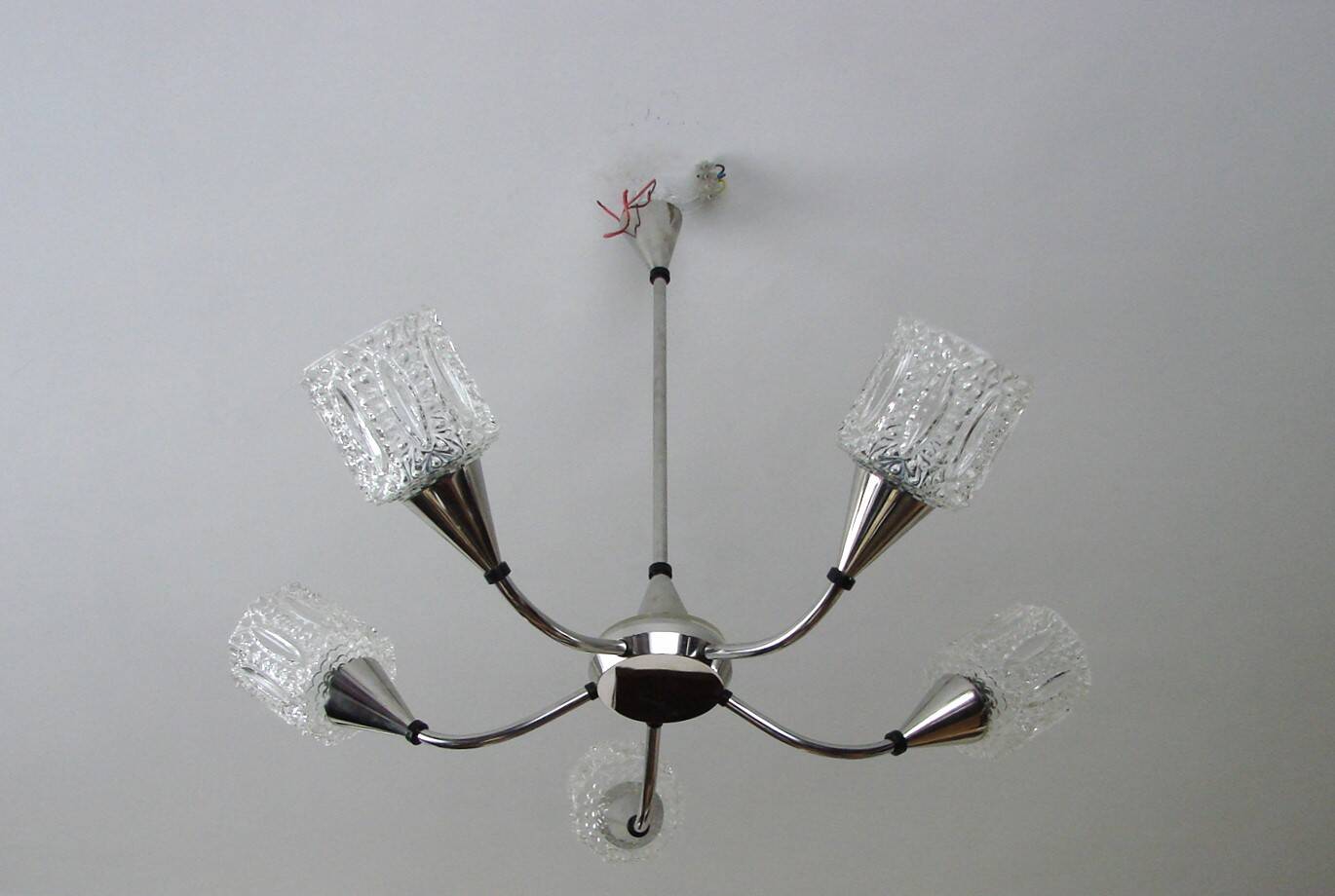 Brass chandelier, Modern 1970s