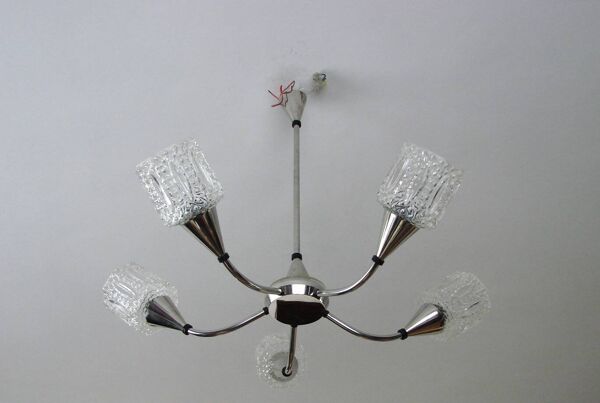 Brass chandelier, Modern 1970s