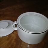 Art deco candy store white porcelain and silver