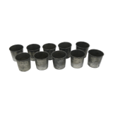 Set of 10 tin cups