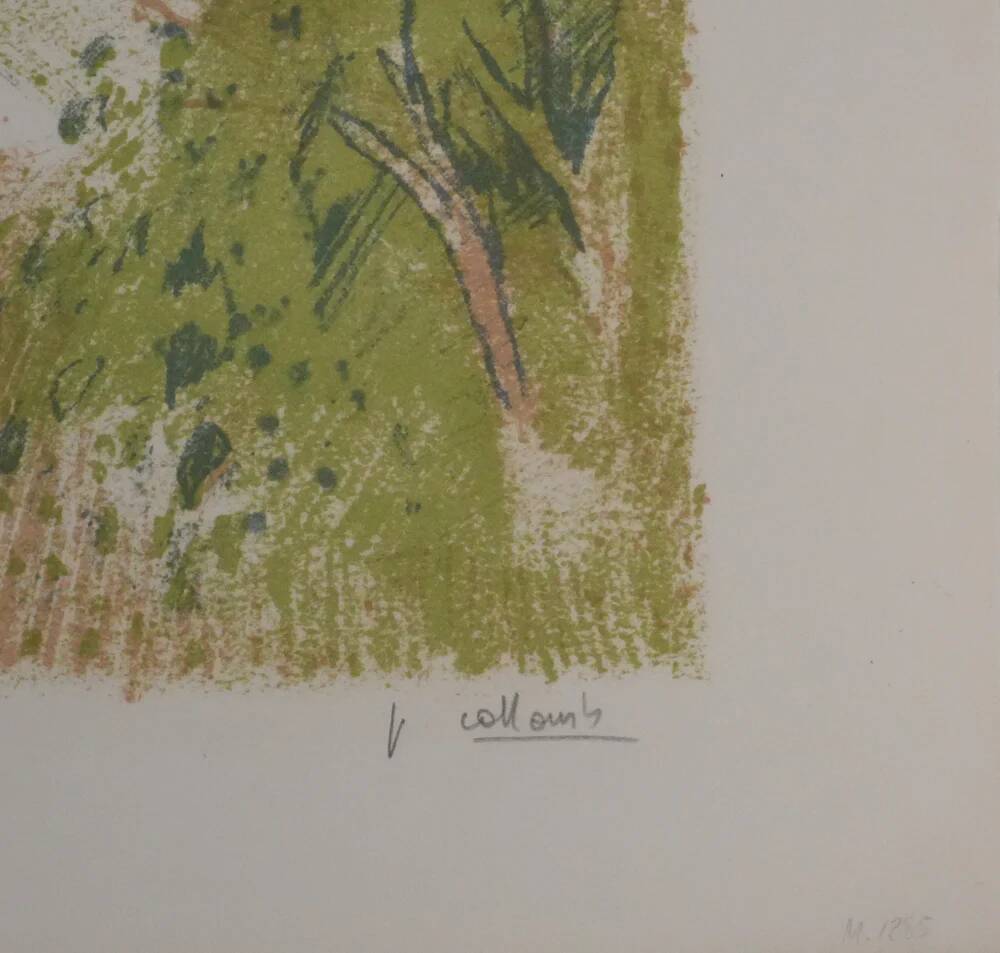 Paul Collomb : Pont de Paris, lithographie originale signée