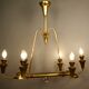 6 light brass chandelier