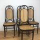 4 bistro chairs number 17 in curved wood and canning