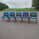 Set of 5 Vintage Dorsal chairs by designers Emilio Ambasz & Giancarlo.