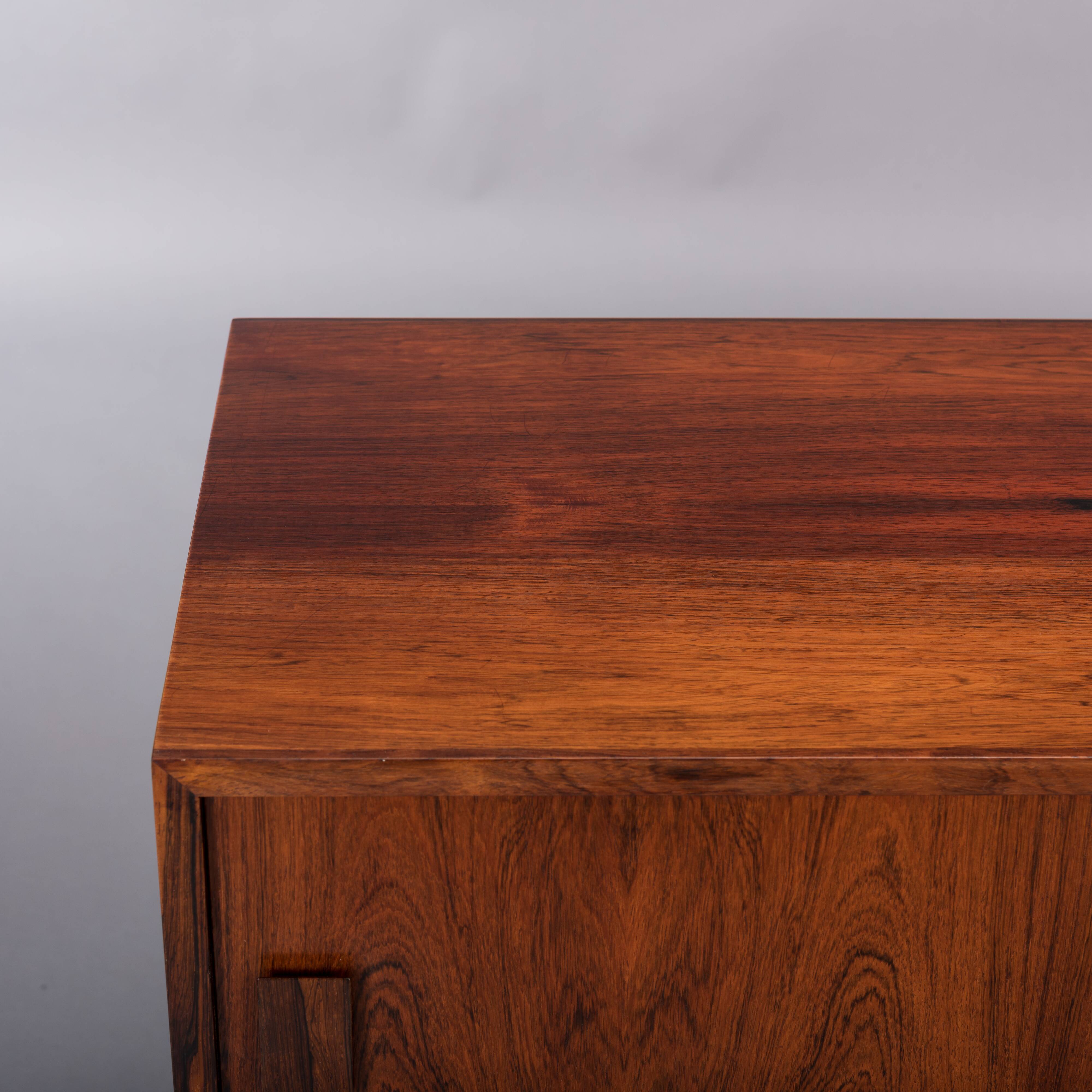 Mid-century rosewood sideboard with sliding doors from DR Mobler, 1960s