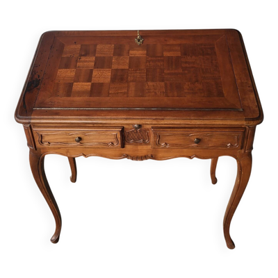 Bureau de pente, table à écrire style Louis XV