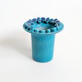 Vase Ceralux par Ceramano, Hans Welling, bleu turquoise, années 60