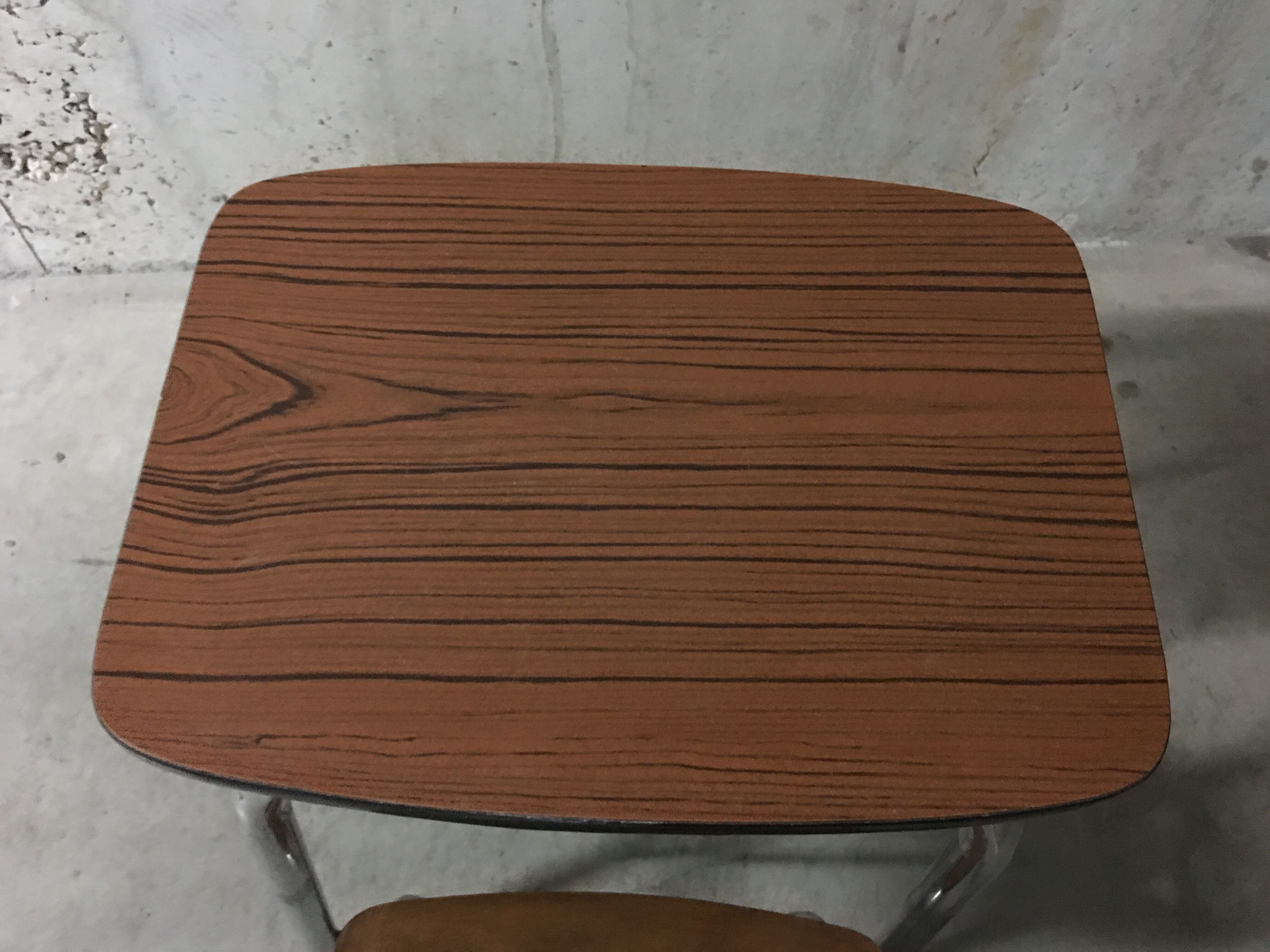 Stool foot step in 70s formica