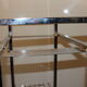 Vintage chrome service, turntable holder and speakers