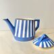 Fox Trott Art Deco teapot in Sarreguemines earthenware from the 1930s