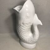 Former pitcher ceramic white shape fish decanter