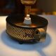 Perforated metal lamp TV atmosphere 50s