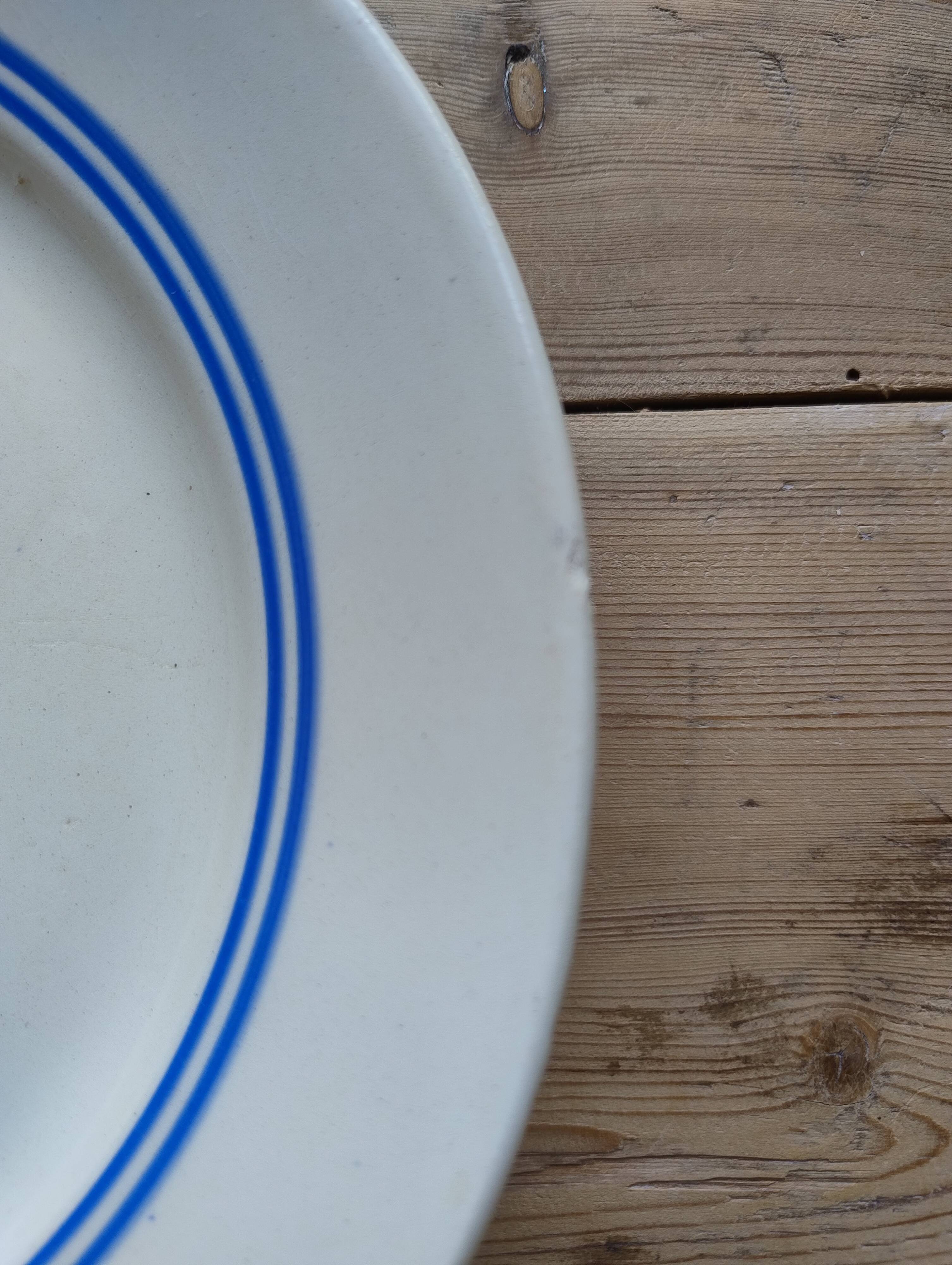 Assiette plate vintage faïence Lunéville K&G modèle Mai