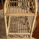 Vintage rattan trolley on wheels