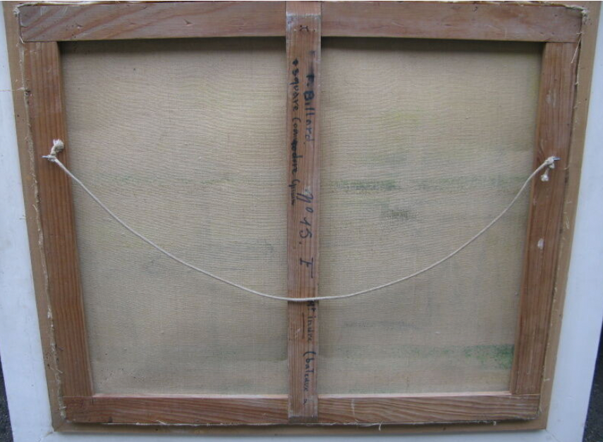 Oil painting on canvas, landscape haute indre, nantes, signed félix billard