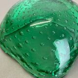 Murano Glass Bullicante "Green" Bowl Element Shell Ashtray Murano, Italy, 1970s