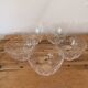 Set of 5 crystal bowls signed Daum France — with original box