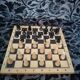 Chess set vintage foldable travel box