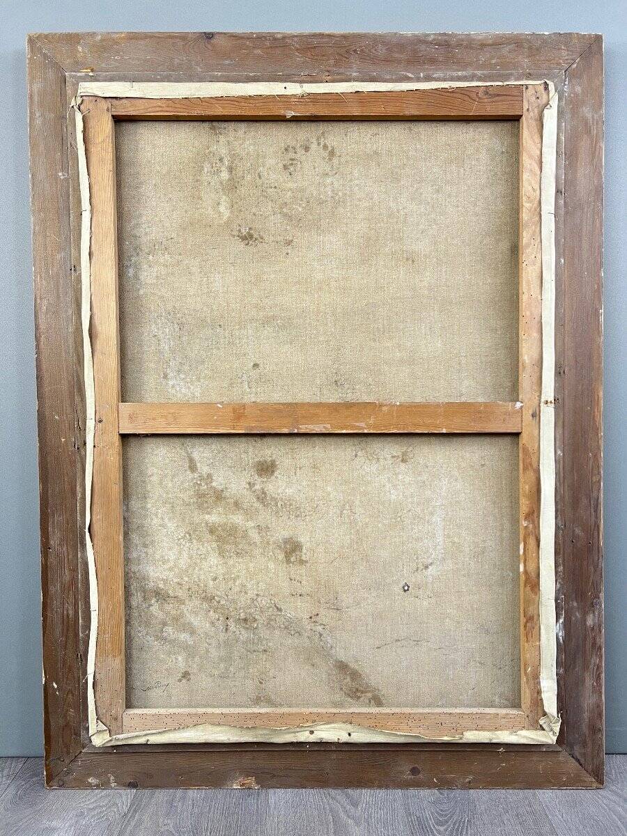 Seated Nude Painting, Oil On Canvas Signed, 1938, 20th Century