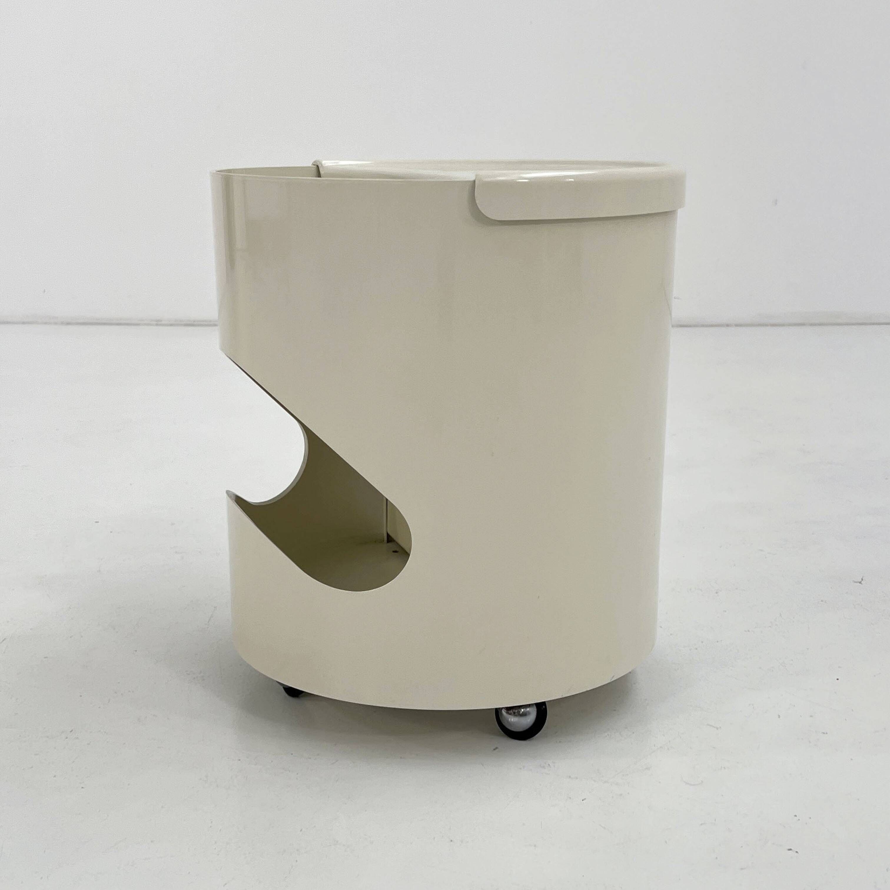 Table d'appoint Robo blanche par Joe Colombo pour Elco, 1970