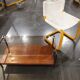 Table basse verre et bois