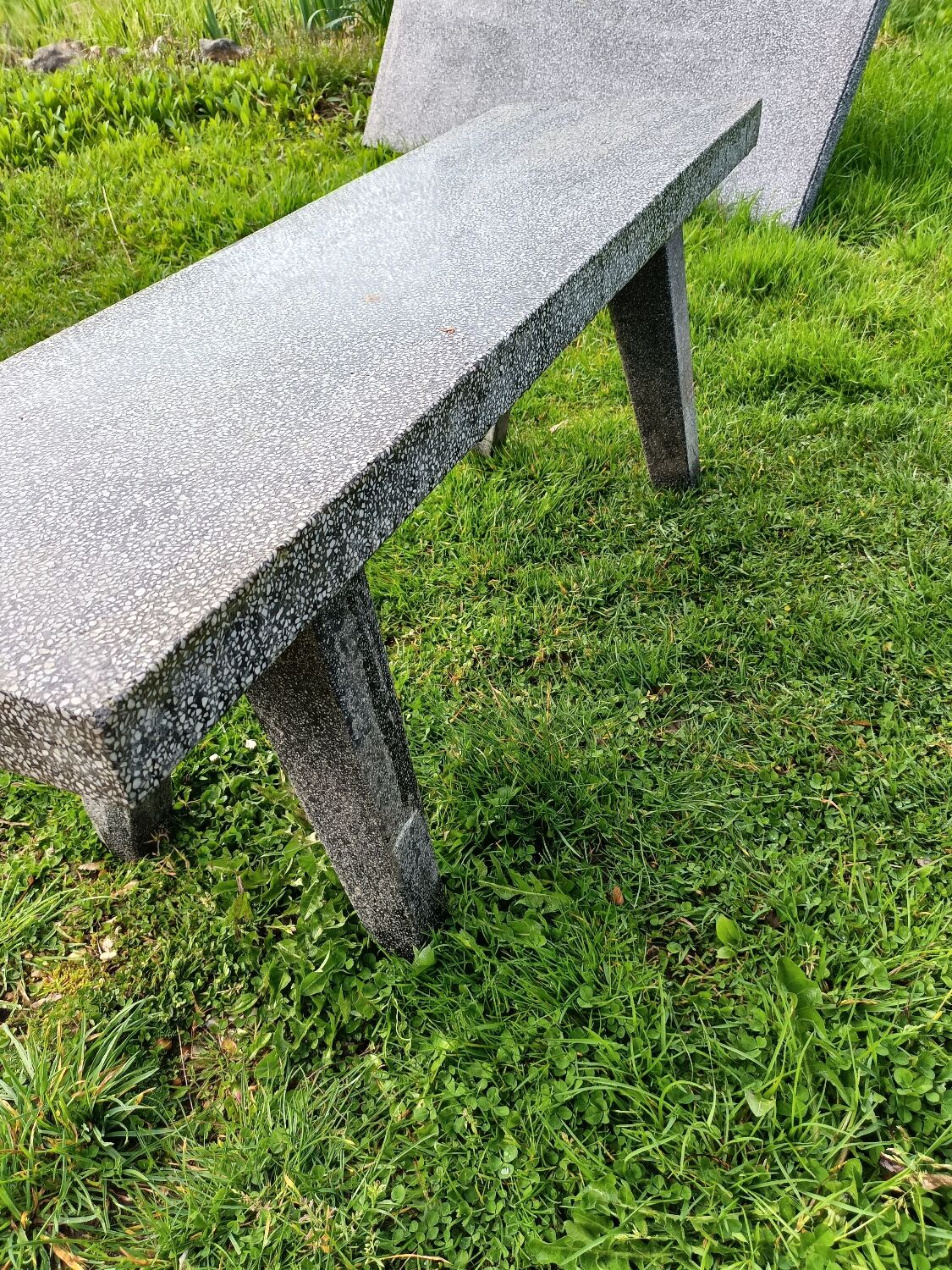 Old garden furniture in vintage stone