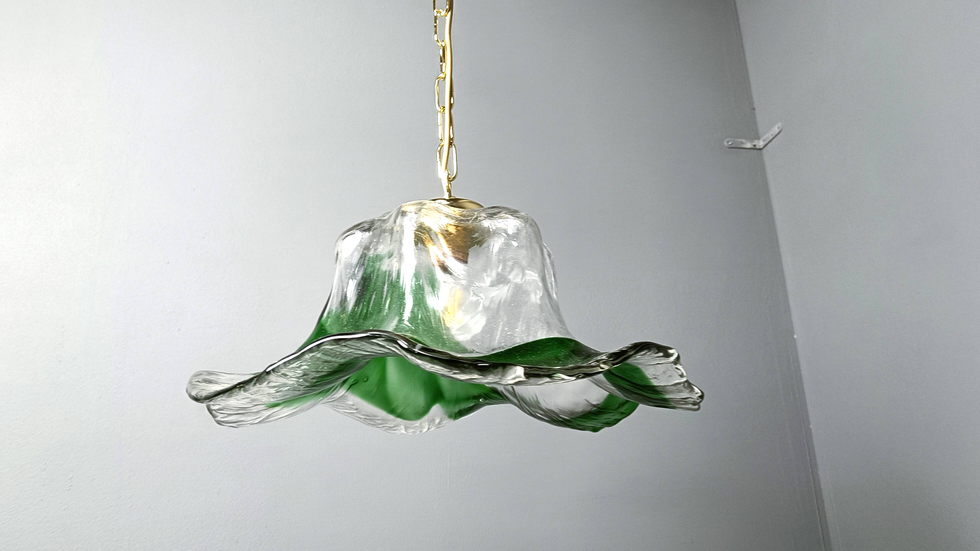 Vintage murano glass pendant light, for Mazzega, 1960s