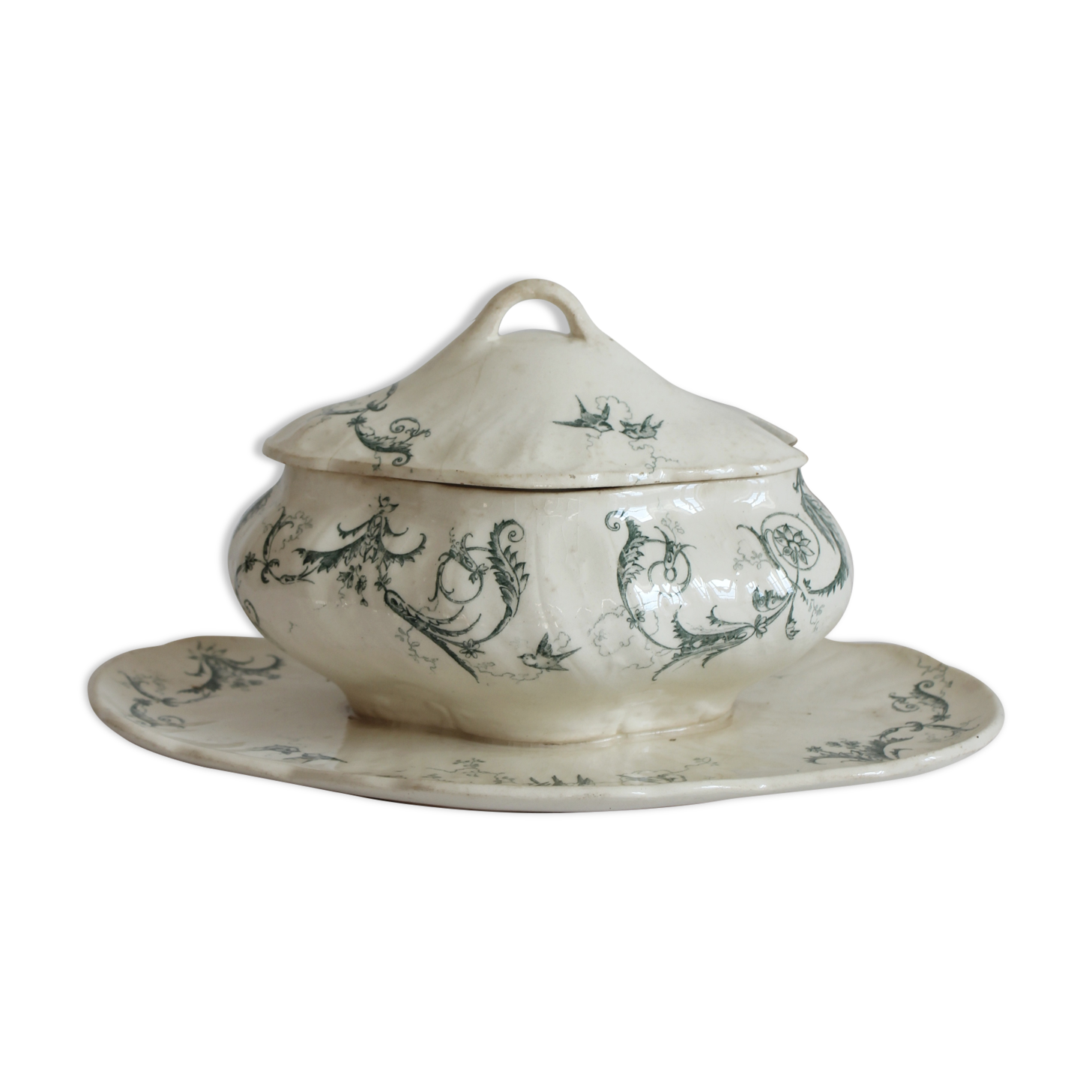 Saucière en terre de fer "Rinceaux" Opaque de Gien