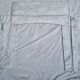 Pompadour fireplace in white Carrara marble