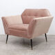 Fauteuil Dutchbone Kate rose pastel