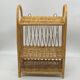 Small shelf, rattan, natural fiber wicker, vintage