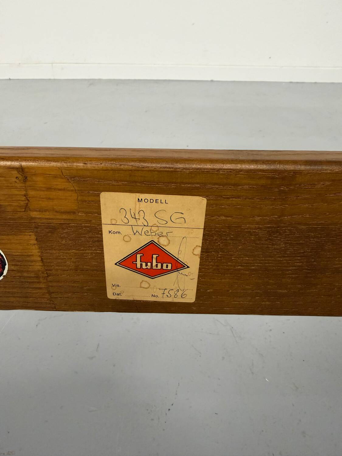 Vintage Fubo coffee table, 1970s design, made of bent wood and smoked glass