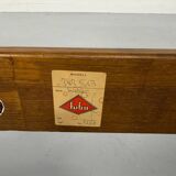 Vintage Fubo coffee table, 1970s design, made of bent wood and smoked glass