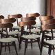Ensemble de 10 chaises à repas "Kastrup" de Louis van Teeffelen, design néerlandais, années 1960