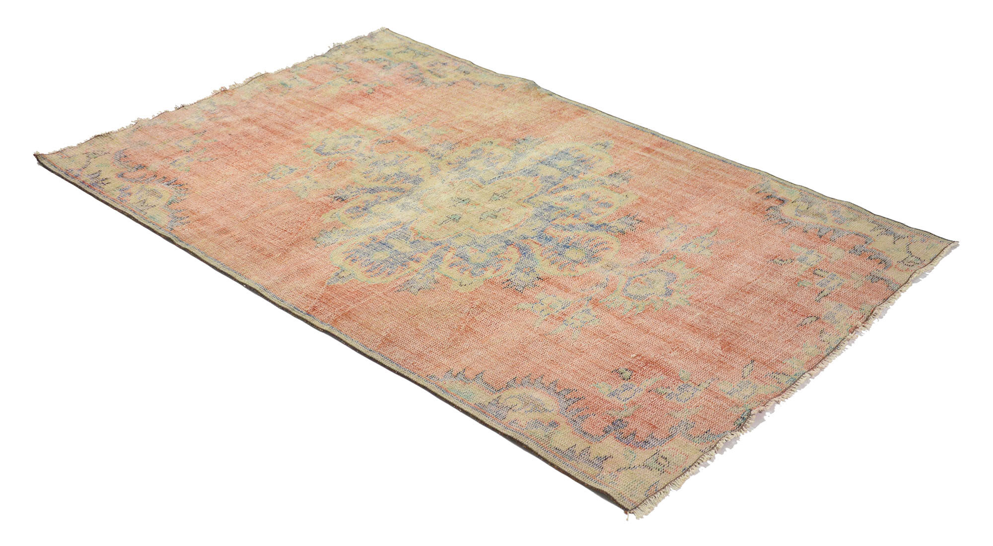 Anatolian handmade vintage rug 216 cm x 138 cm