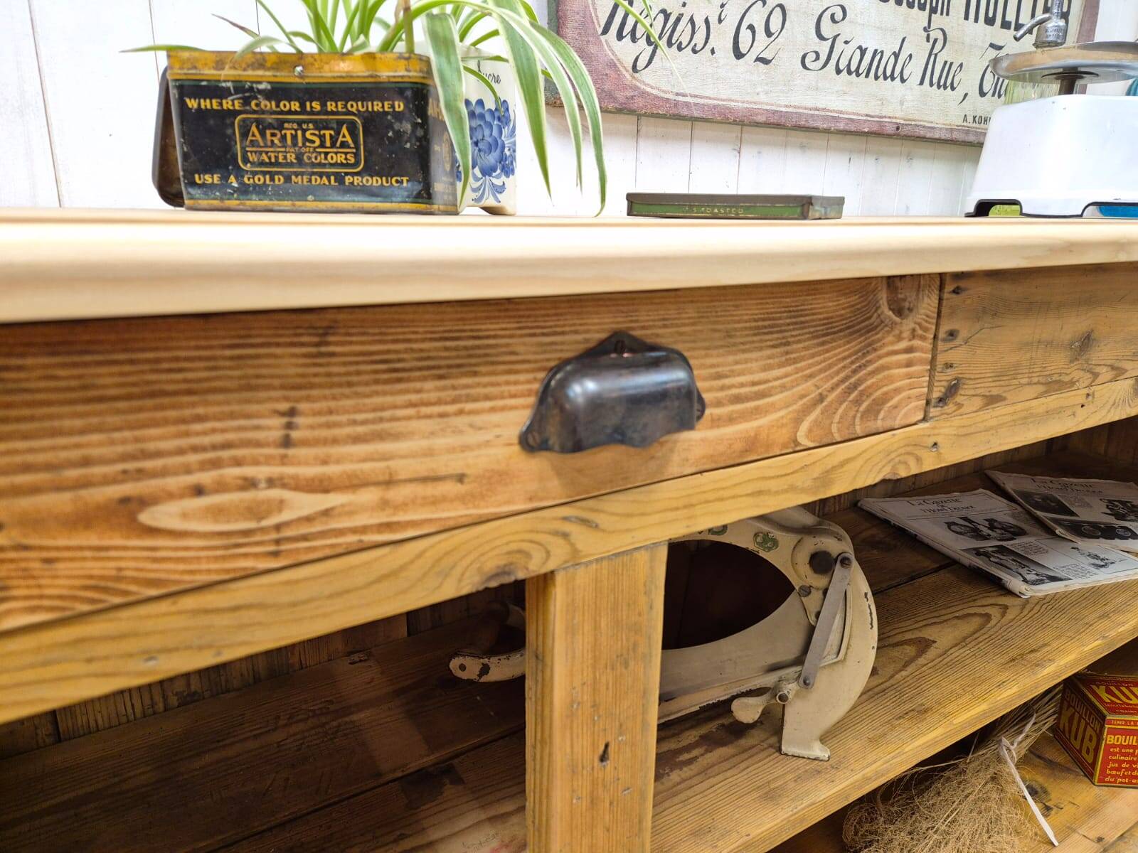 Former grocery store counter