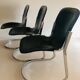 Black leather chair editions Cidue, Italy 70s