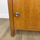Pair of bedside tables blond wood and vinyl Jantzi 1966