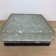 Holophane square wall lamp in chiseled glass, 60s, ceiling lamp