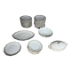 Large Limoges porcelain dinner service – floral decoration and gold trim