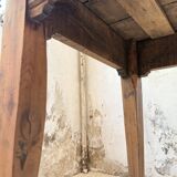 1950s oak farmhouse table with spindle legs