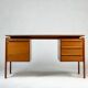 Bureau en teck de design danois par GV Møbler Vintage Mid-Century années 60-70
