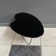 Black Glass kidney shape small side table 1960s